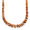 Orange Oyster Shell Sterling Silver Navajo Bead Necklace X10107